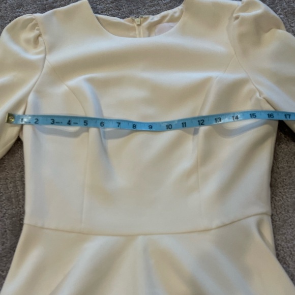 Gal Meets Glam Celeste Fit and Flare Ivory/White Long-Sleeve Dress, Size 6 - Picture 7 of 15